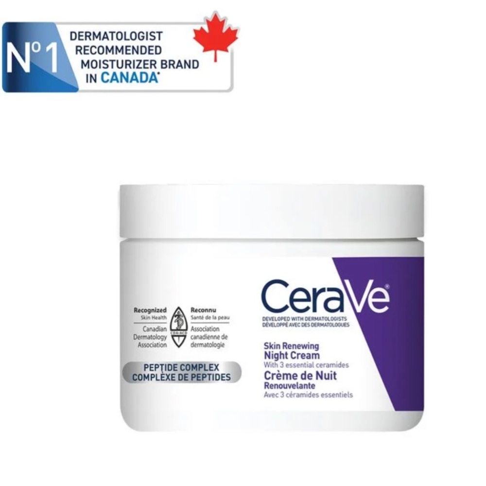 CeraVe Skin Renewing Night Cream peptide complex ceramides niacinamide